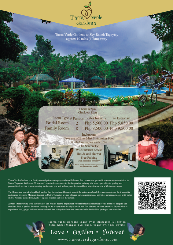 hotel resort tiarra verde gardens tagaytay wedding package